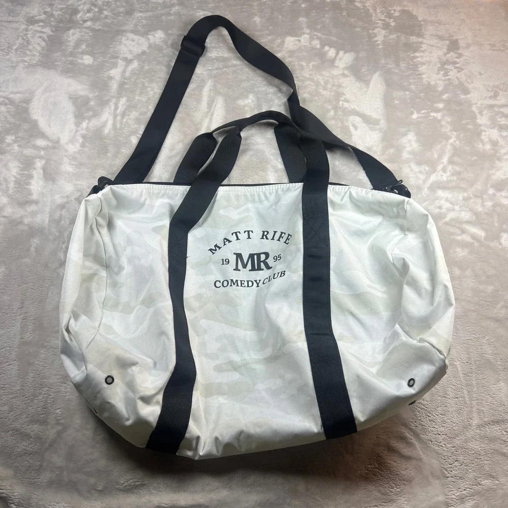 Matt‎ Rife Unisex OS Duffel Bag White Camo MR 95 Comedy Club Merch